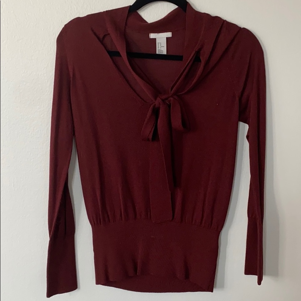 H&M Red Long Sleeve Top